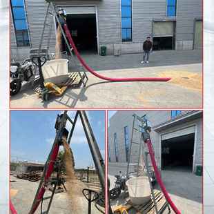 48v60v小型家用玉米小麦车载软管电瓶吸粮机绞龙上料抽粮机