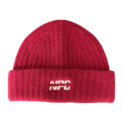 韩版NPC字母刺绣软糯针织毛线帽