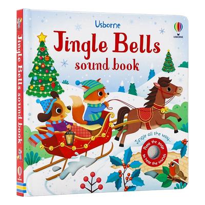Usborne铃儿响叮当触摸发声书 英文原版绘本 Jingle Bells Sounds book 聆听圣诞低 幼儿童启蒙早教认知纸板书英语读物尤斯伯恩