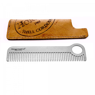 Chicago Comb美国芝加哥防静电不锈钢碳纤维男油头造型钛合金梳子