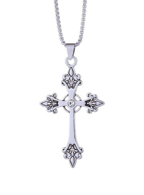 菱形项链十字颈链毛衣链酷锁骨链