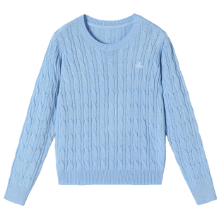 Navigare意大利小帆船男女童红色毛衣2025秋冬新款儿童针织羊毛衫