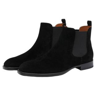 英伦套脚切尔西靴男真皮大底铜头手工一片式牛反绒中帮皮鞋短筒靴