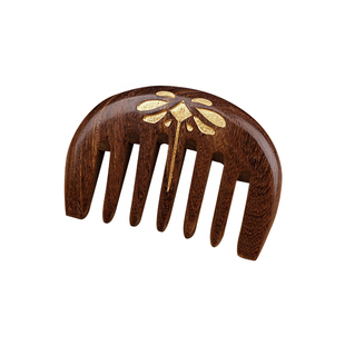 迷你经络梳小号随身宝宝头部按摩梳子养发五经梳檀木