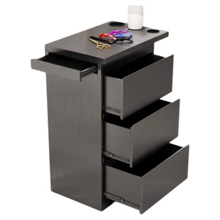 理发店不锈钢工具柜发廊专用双面美发柜子染发工具车发型师推车柜