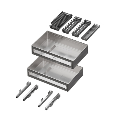 「双层围边」SUS304抑菌碗碟拉篮