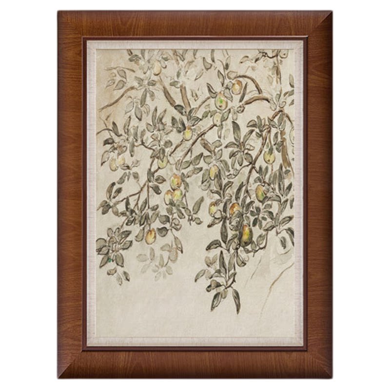 法式中古风复古客餐厅实木装饰画