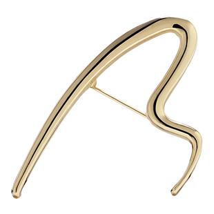 半边爱心金属别针胸针高级感西装领针胸花配饰INS风简约个性装饰