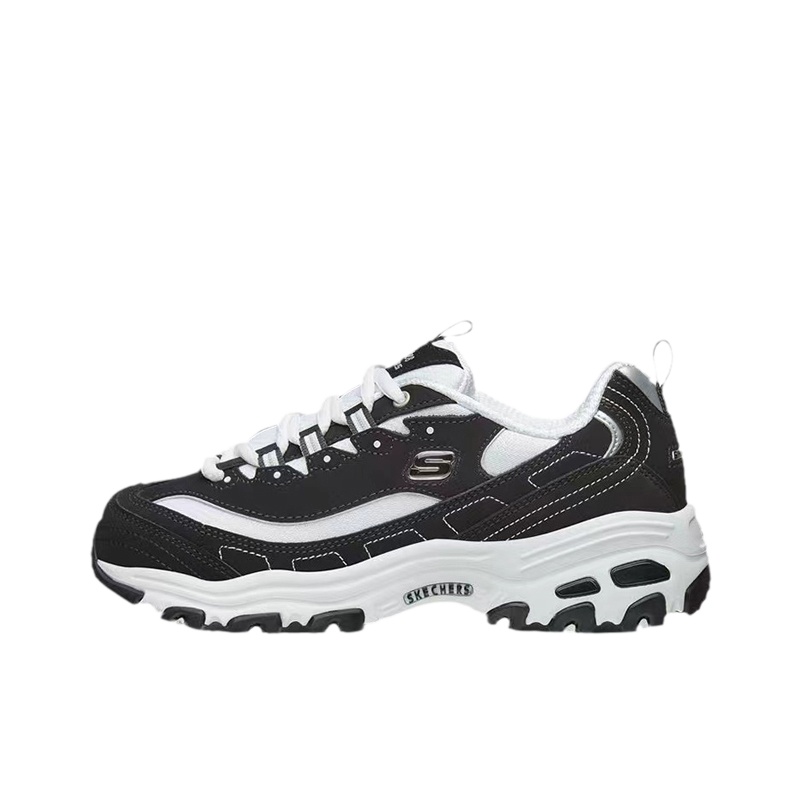 Skechers黑白熊猫休闲增高运动鞋