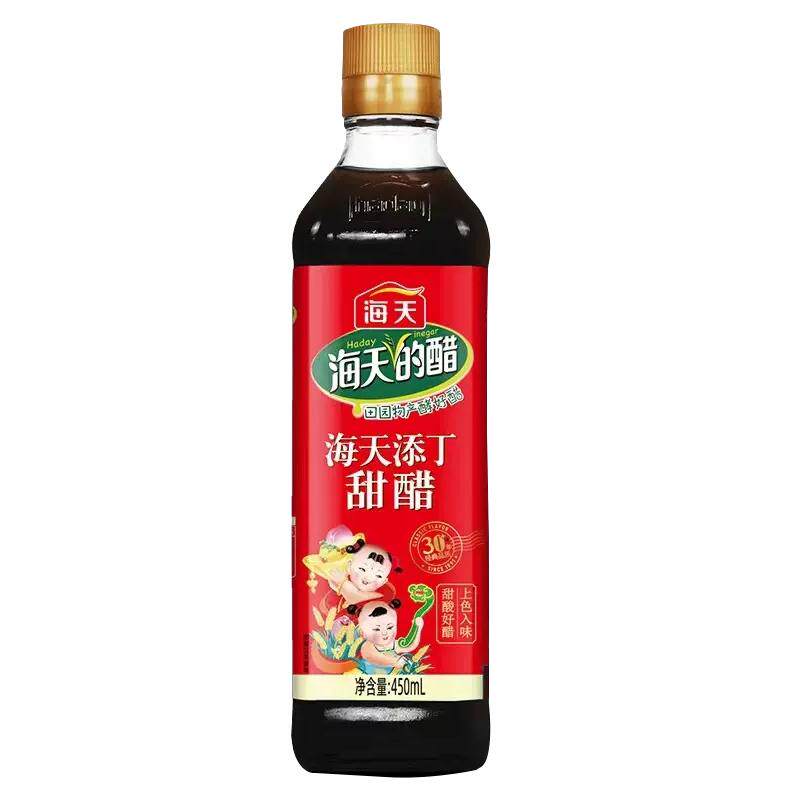 海天添丁甜醋4.9L/450ml大桶商用