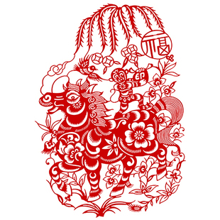 马年剪纸图样12张手工刻纸底稿图案春节窗花剪纸diy模板打印稿