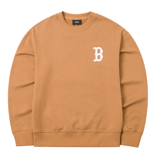 MLB官方男女情侣卫衣背部老花大logo运动服宽松套头衫3AMTM1044