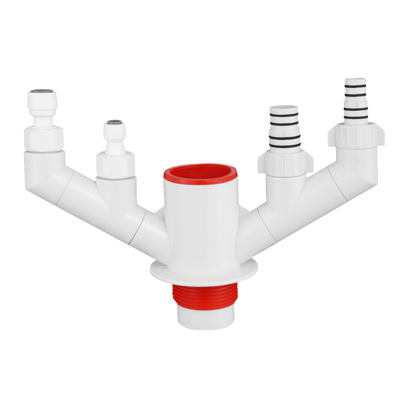 厨房下水管三头通下水道三通分水器排水管防返臭神器集成下水器