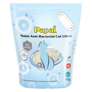 Kakato 卡格X Papai巴派纳米抗菌豆腐猫砂5kg无尘除臭可冲厕所