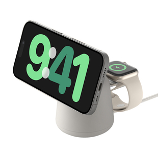 Belkin贝尔金MagSafe磁吸无线充电器手机手表耳机Qi2快充适用iPhone17promax苹果16iwatch墩墩桌面可作三合一