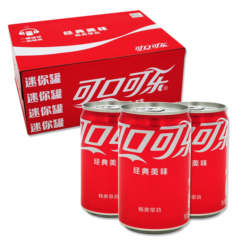迷你200ml罐装含糖整箱可口可乐