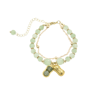 花尽心思为你而生好事花生双层链猫眼石手链女生ins小众设计手串