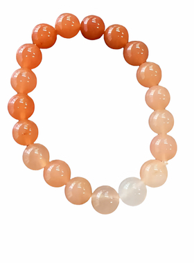 天然新疆金丝玉桃花酿手链