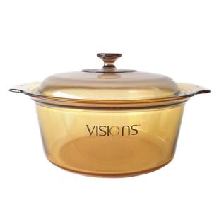 美国康宁晶彩透明锅VSD-5/5L玻璃锅炖锅汤锅火锅琥珀锅正品