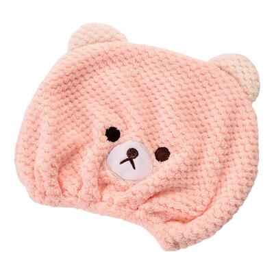 卡通可爱珊瑚绒包头巾吸水干发帽