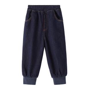 贝肽斯防褪色弯刀牛仔裤儿童男女童裤子2026春季新款宝宝休闲裤