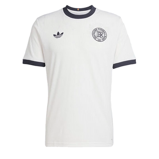 adidas阿迪达斯男款三叶草宽松圆领足球服运动休闲短袖T恤 JY0247