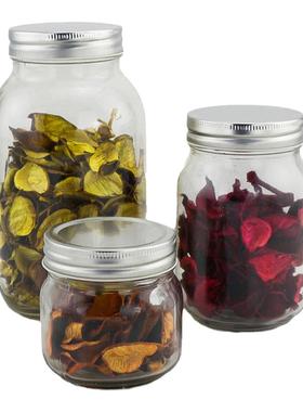 样板房厨房台面摆件玻璃罐套装