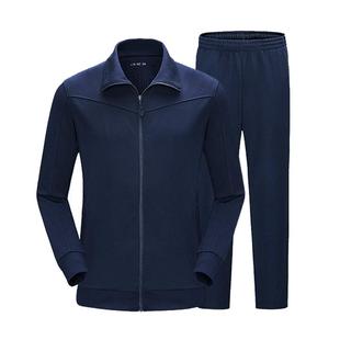 正搬长袖体能服套装男春秋户外训练跑步运动速干透气含棉外套长裤