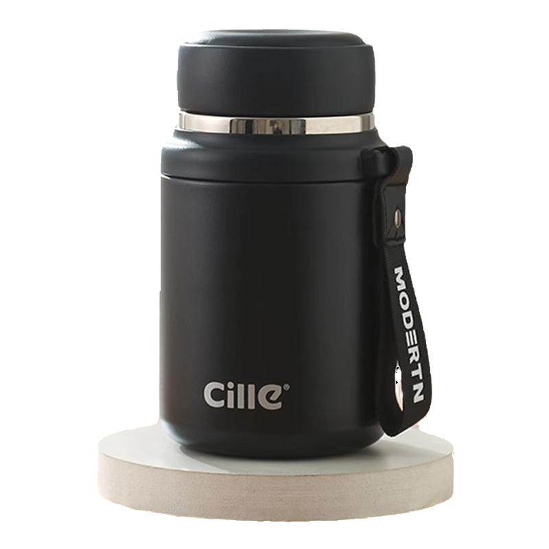 cille茶水分离保温杯316不锈钢