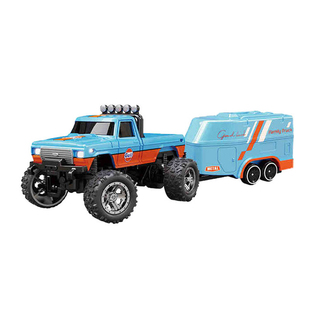 迷你遥控合金车1:64带前后车灯三档变速超长续航带避震越野玩具车