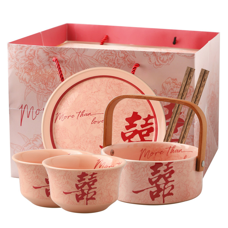 舍里新婚礼物送新人餐具碗盘套装乔迁新居陪嫁实用送新娘闺蜜礼品