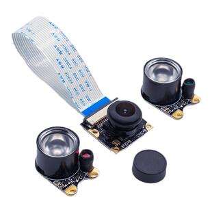 树莓派raspberry pi 3B+/4B红外夜视摄像头500W红外灯补光可调焦