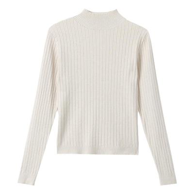 半高领加绒毛衣女加厚秋冬一体绒