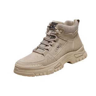 骆驼男鞋工装靴秋季新款美式复古休闲马丁靴男士户外厚底沙漠靴子