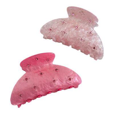 AM1013芭比繁星中号抓夹气质少女感半扎鲨鱼夹高级感名媛法式发抓