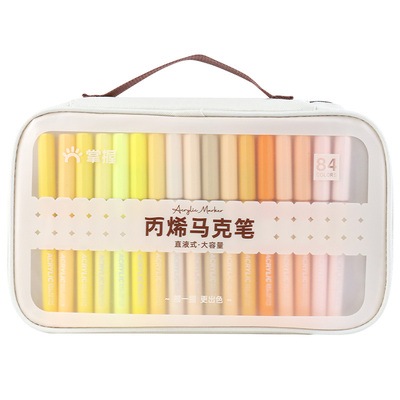 掌握直液式软头丙烯马克笔小学生