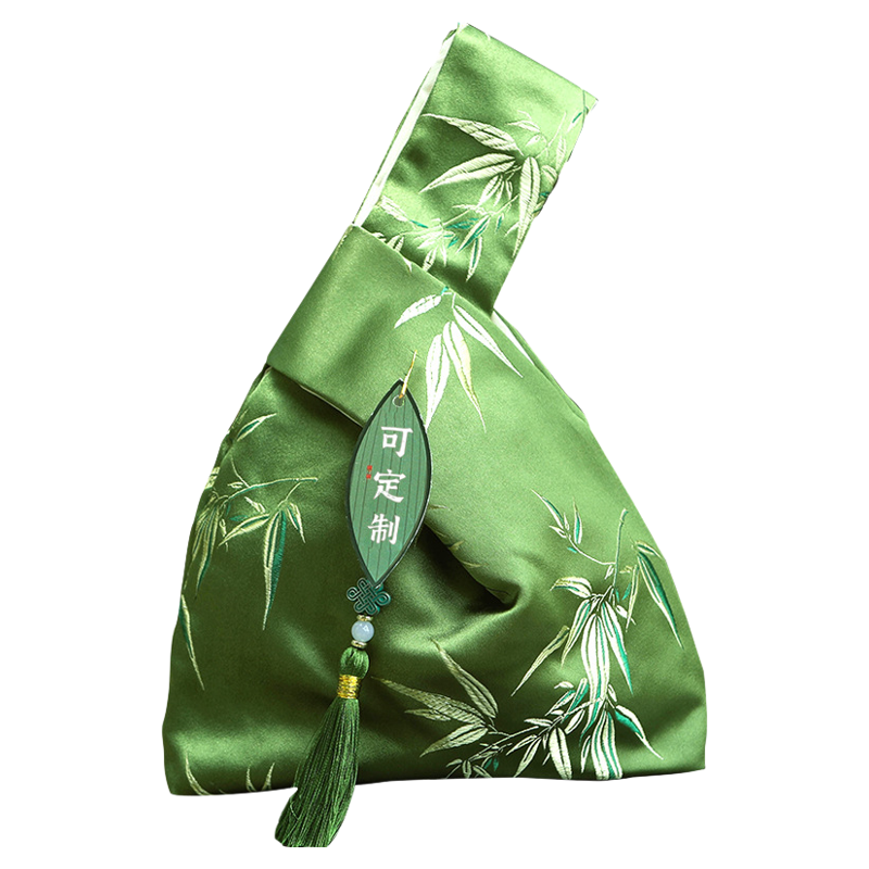 中秋节月饼包装袋刺绣绸布手腕包