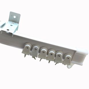 窗帘轨道客厅滑道卧室滑杆纳米静音阳台飘窗弯轨侧装顶装直轨杆