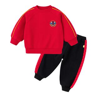 男童套装拜年服冬装宝宝过年衣服两件套儿童新年装冬季姐弟装年服