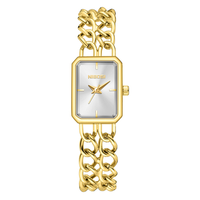尼伯斯时尚防水小表盘方形女士表