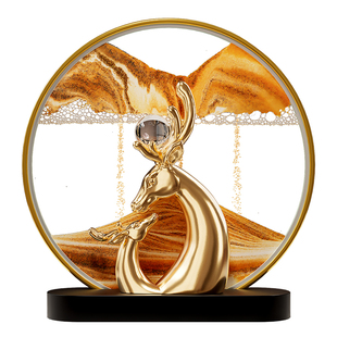 福禄双至流沙画摆件家居客厅玄关电视柜酒柜装饰新房乔迁新居礼物