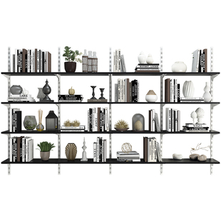 美达斯墙面装饰隔板墙上书架墙壁挂式置物架承重力强多层创意书柜