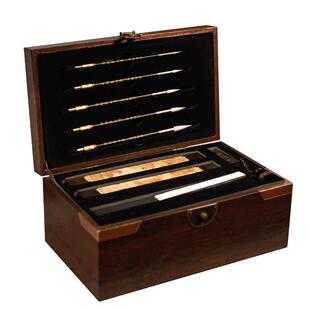 善琏湖笔 闲钓暮山青 文房四宝套装毛笔礼盒砚台笔墨纸砚书法套装专用砚台端砚徽墨高档礼盒毛笔专业精品