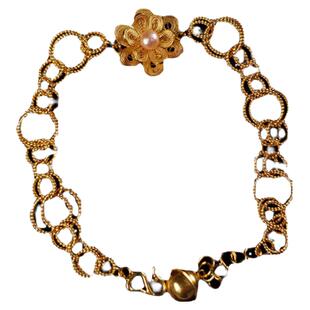 桂堂东999花丝纯银手链复古宫庭女夏珍珠925镀金气质高级轻奢生日