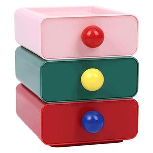 多巴胺收纳盒抽屉式办公室书桌文具杂物整理神器玄关置物架