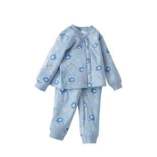 宝宝保暖衣套装薄棉儿童夹棉保暖内衣男童家居服睡衣秋冬款婴儿