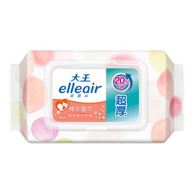 大王马卡龙加厚超大纯水湿巾60抽