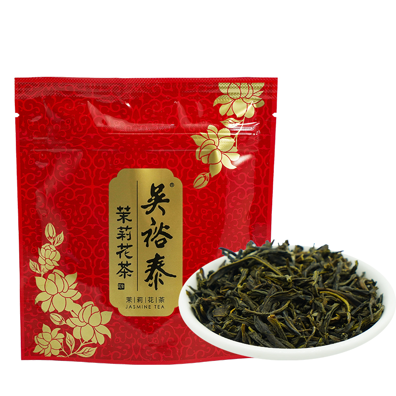 【买1送1】吴裕泰伏花六窨中华老字号茉莉花茶冷泡茶20g装小鲜袋