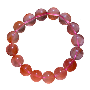 天然顺发粉紫兔毛手链冰透绒发发丝水晶手串甜美饰品情侣送礼物女