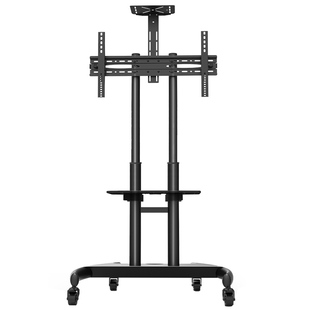 可移动电视机支架落地式挂架适用于希沃一体机55/65/86寸带轮推车